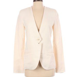 J Brand White Tuxedo Blazer, Women's Size 4